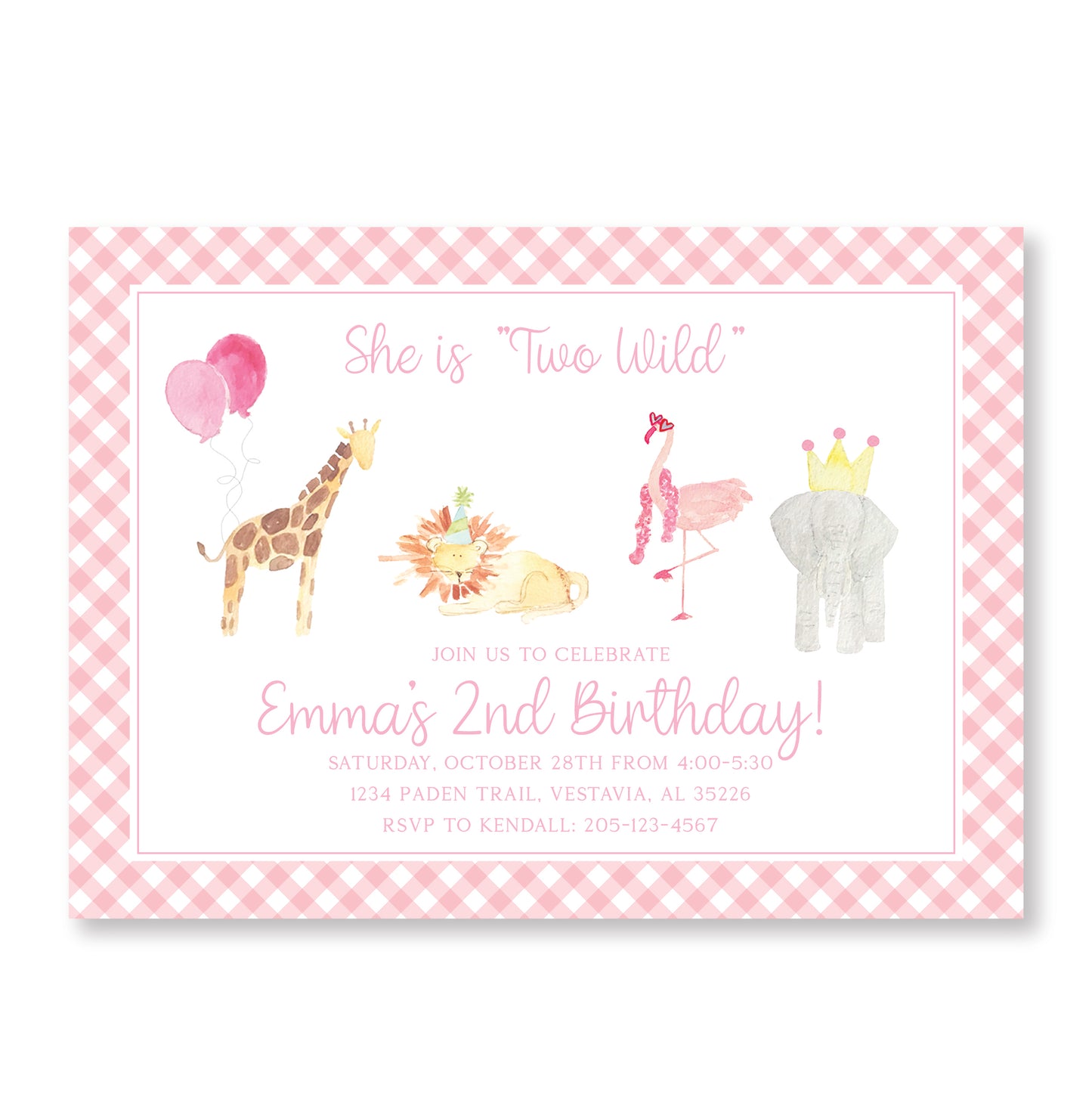 "Two Wild" Invitation