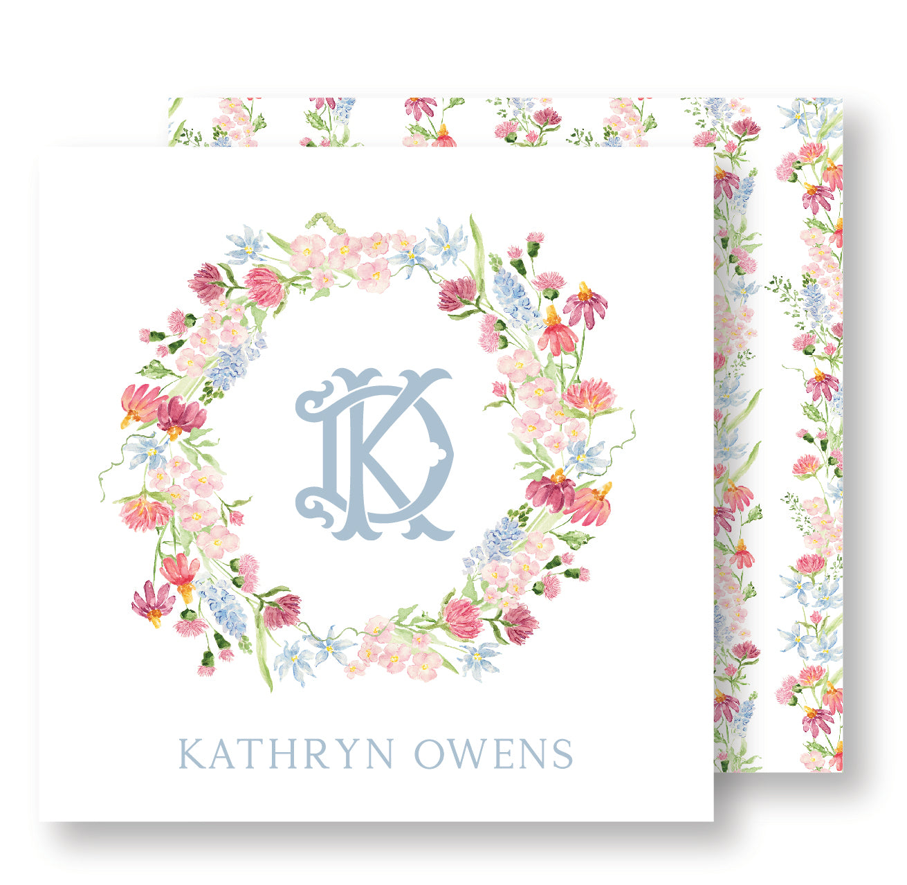 Wildflower Monogram Enclosure Card