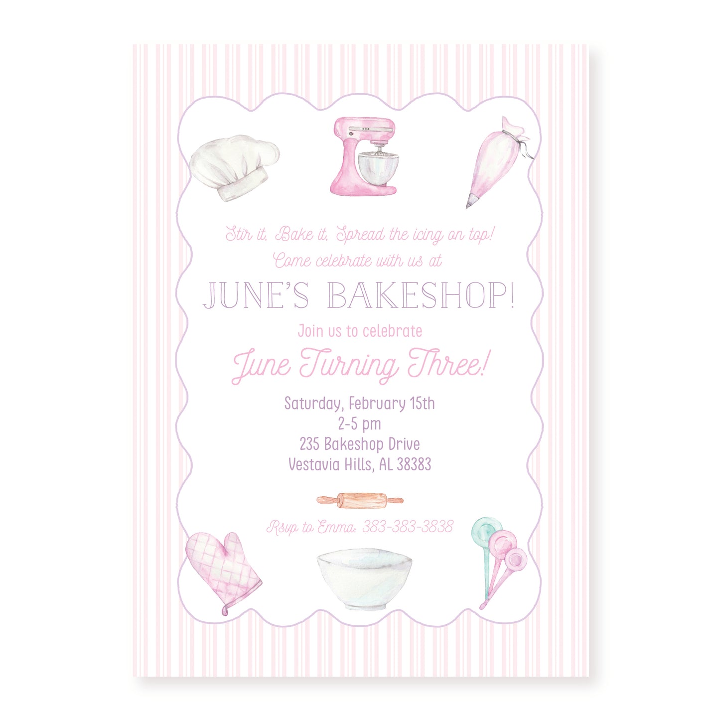 Bakeshop Invitation