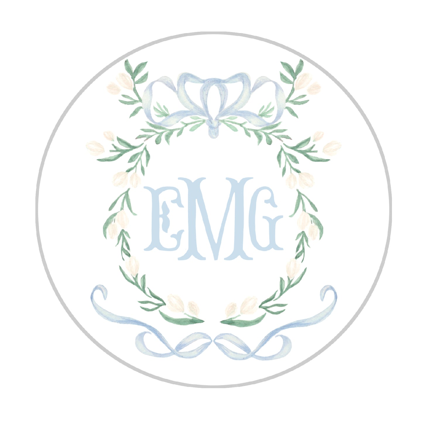 Blue Birthday Crest Cake Topper