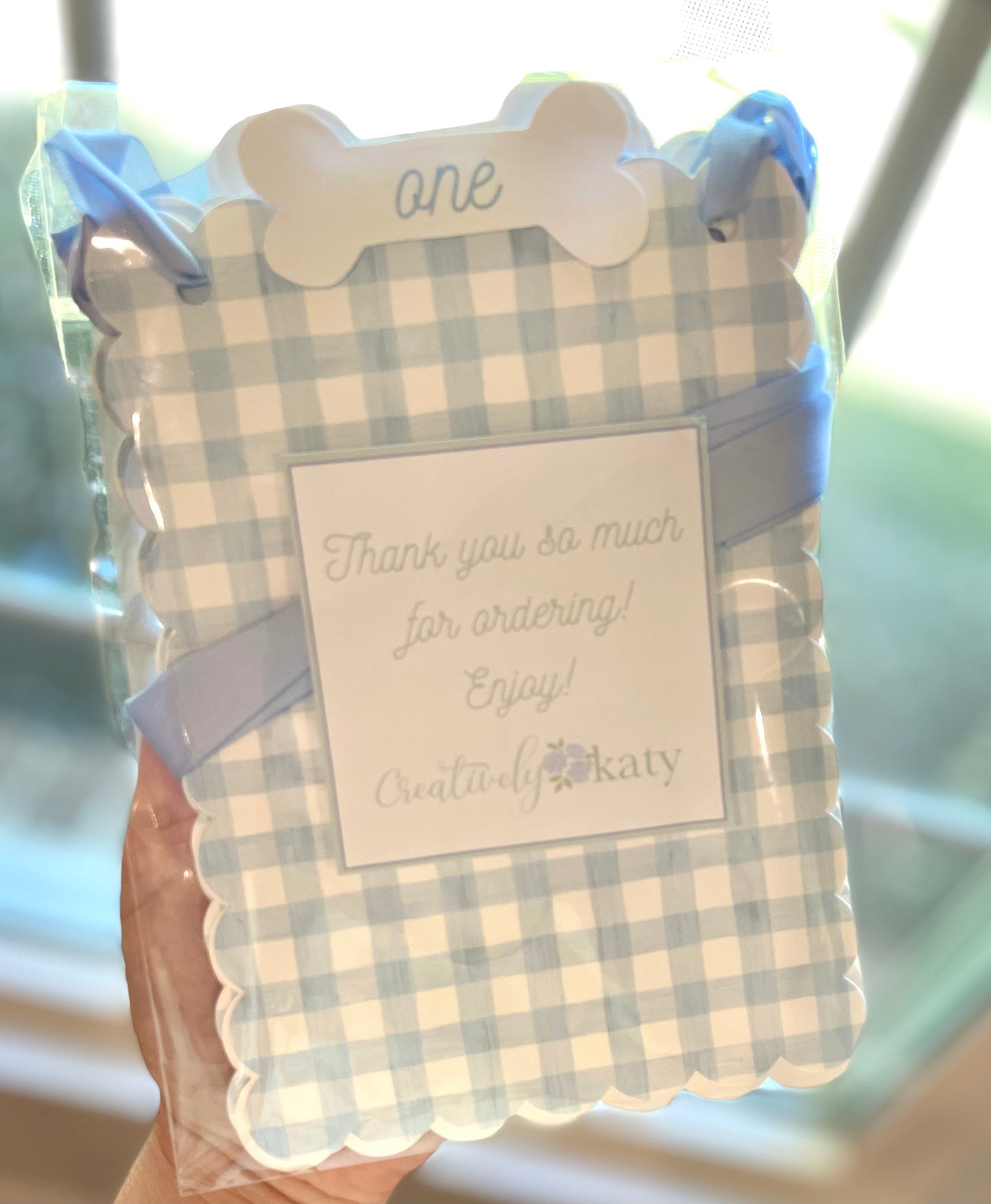 Bone Gingham Monthly Banner