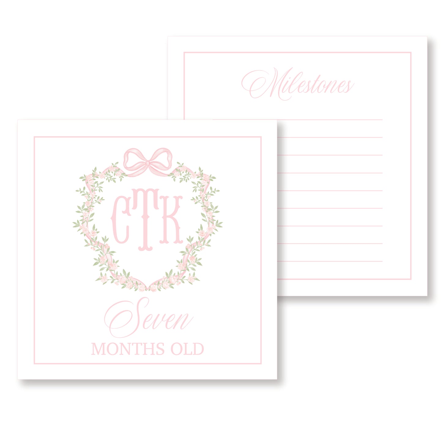 Pink Monogram Milestones