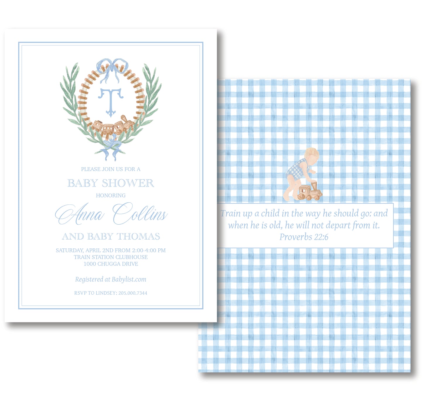 Train Shower Invitation