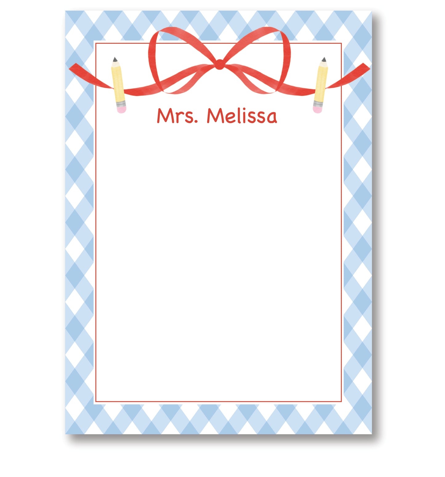 Teacher Bow Notepad