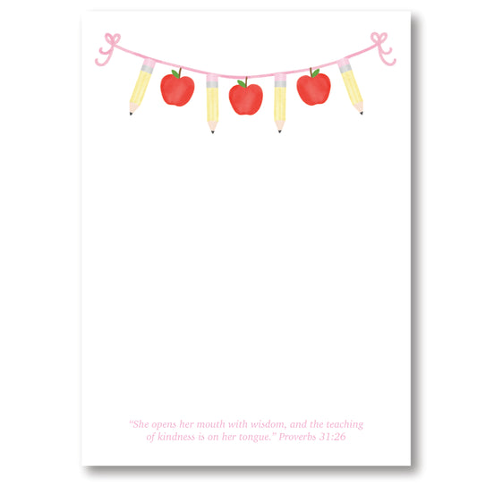 Teacher Banner Verse Notepad