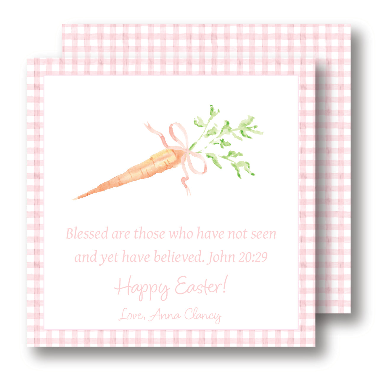Pink Verse Carrot Tag