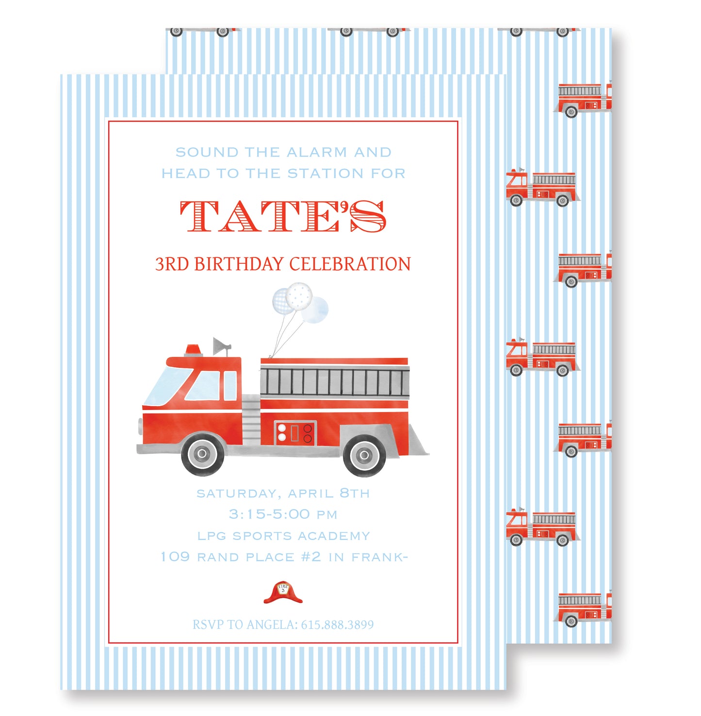 Fire Truck Invitation