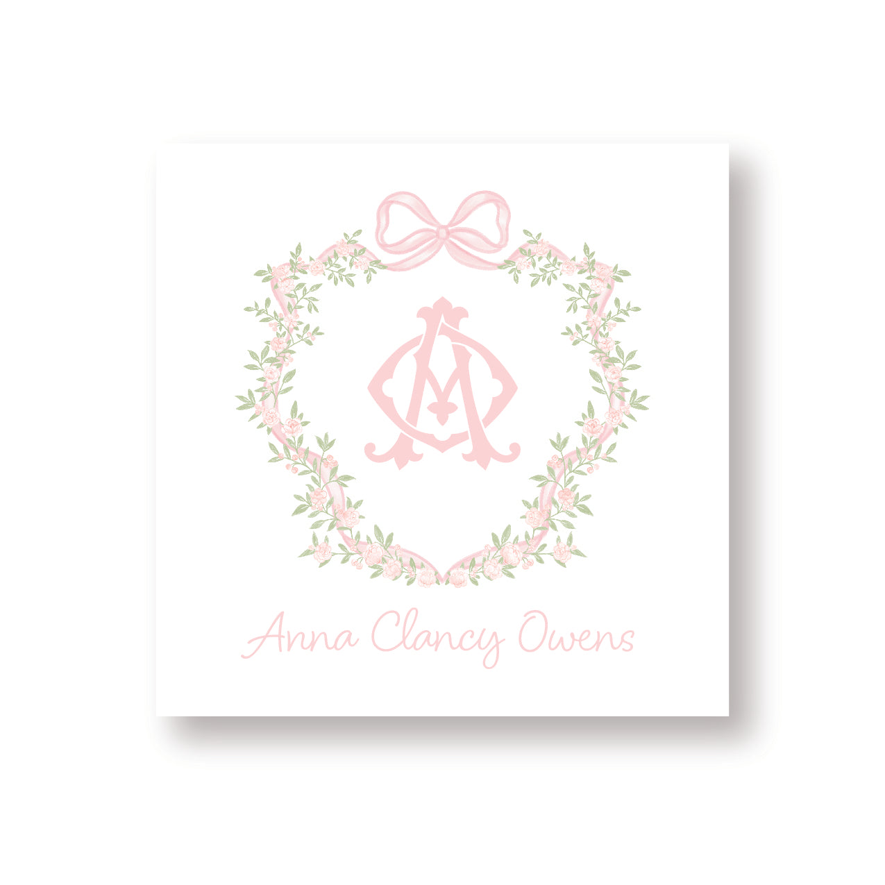 Pink Crest Bag Tag