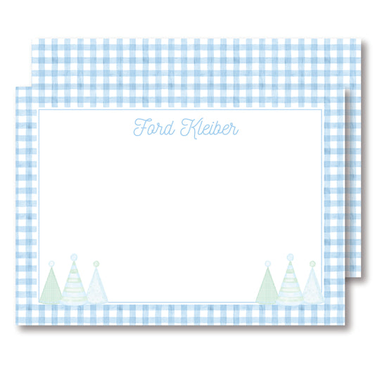 Blue Party Hat Thank You Notes