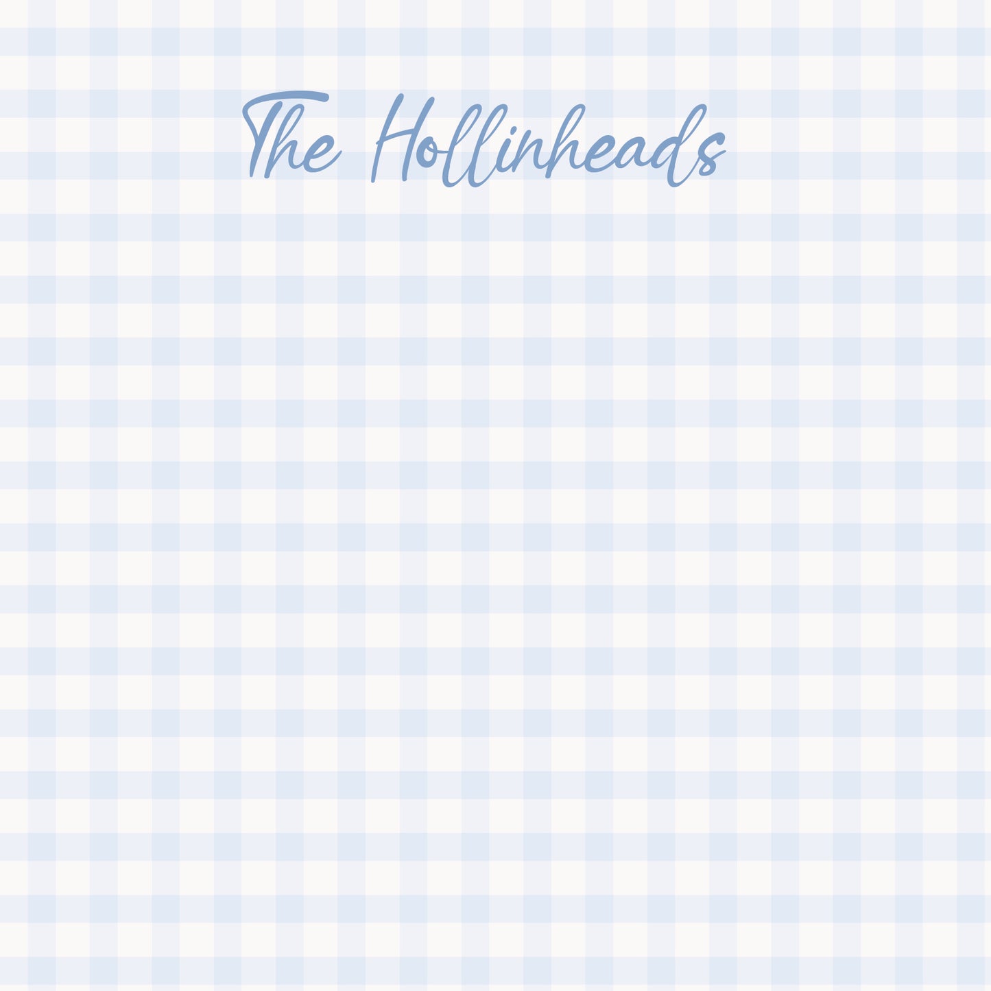 Gingham Notepad