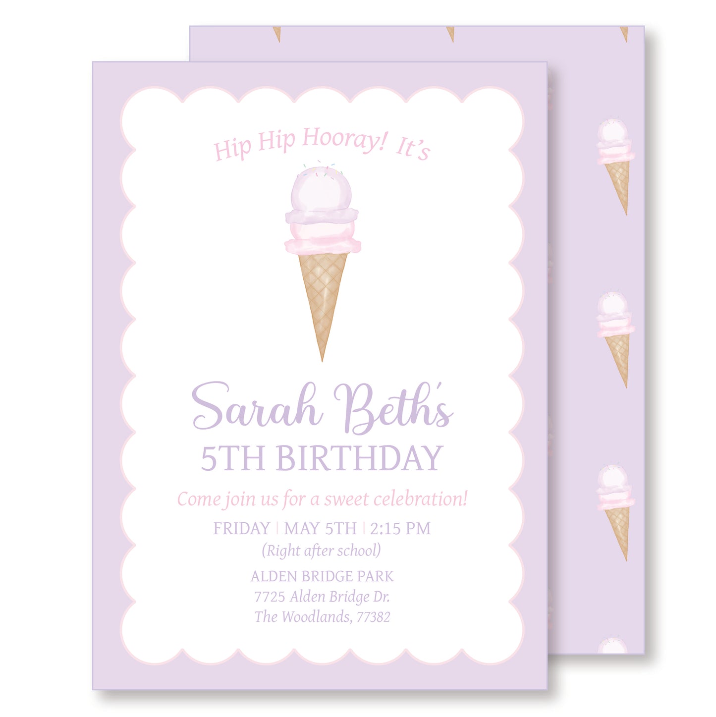 Ice Cream Invitation