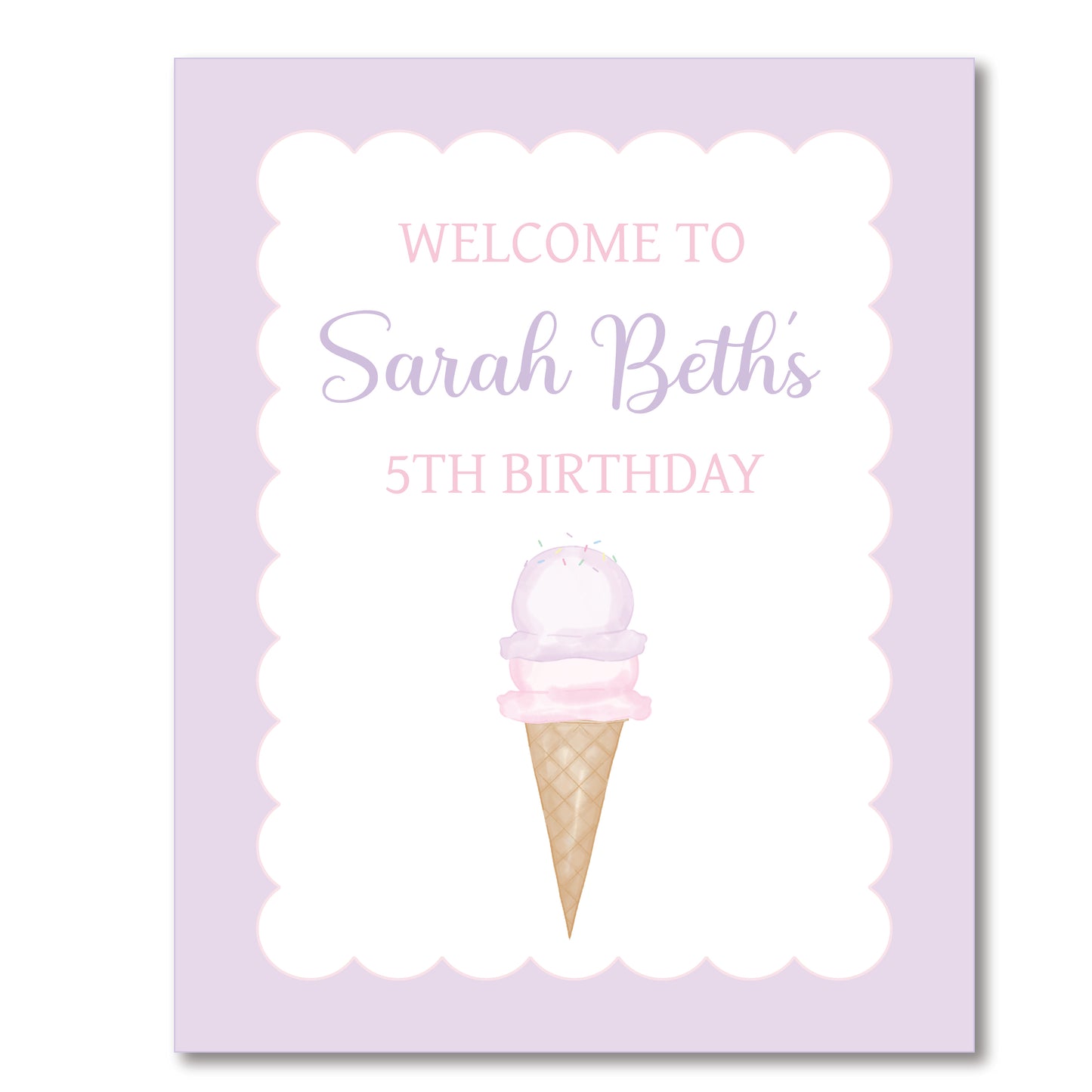 Ice Cream Party Sign