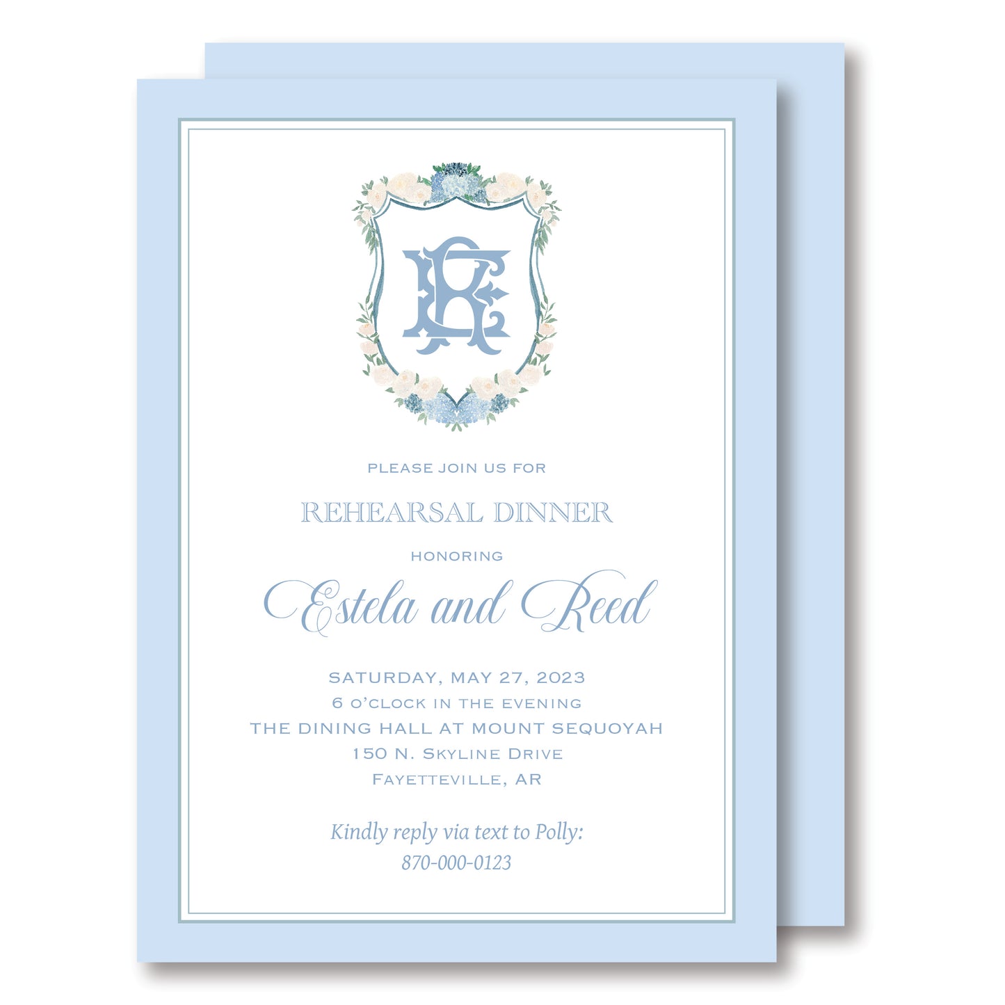 Hydrangea Invitation
