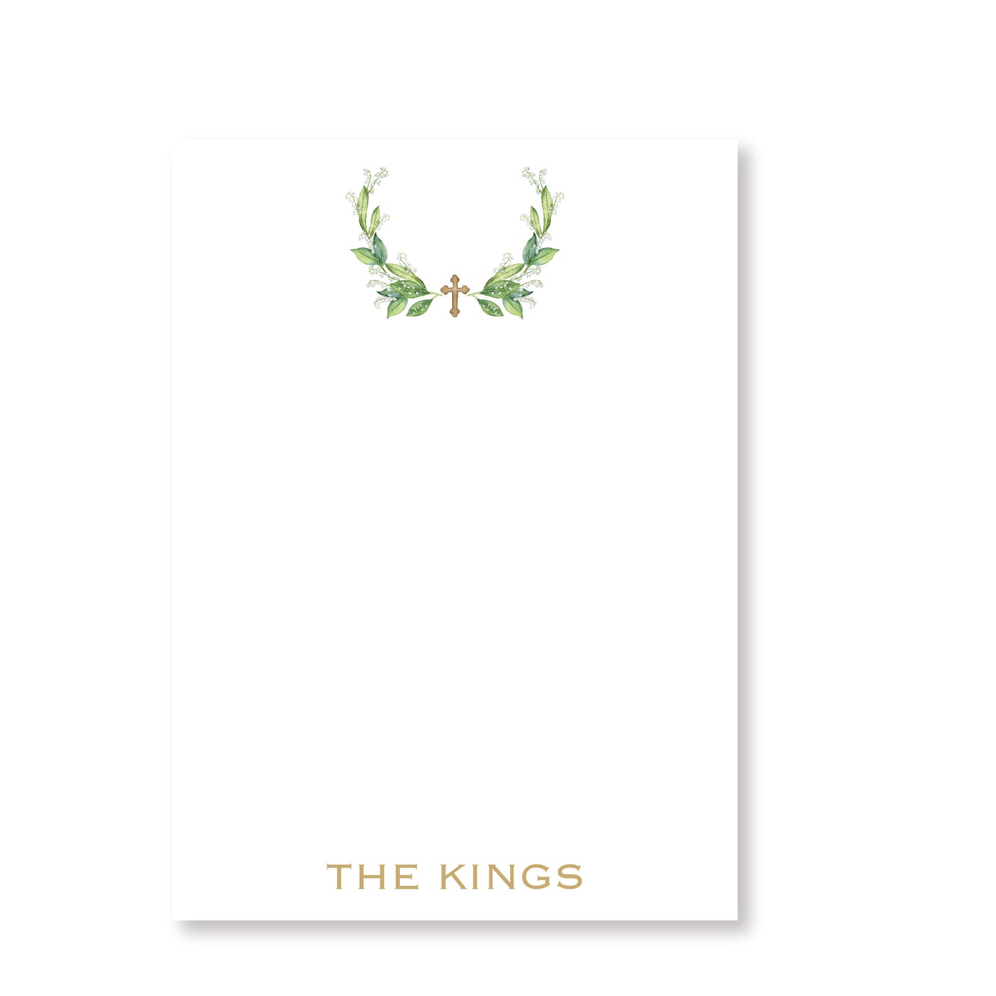 Lily of the Valley Cross Notepad