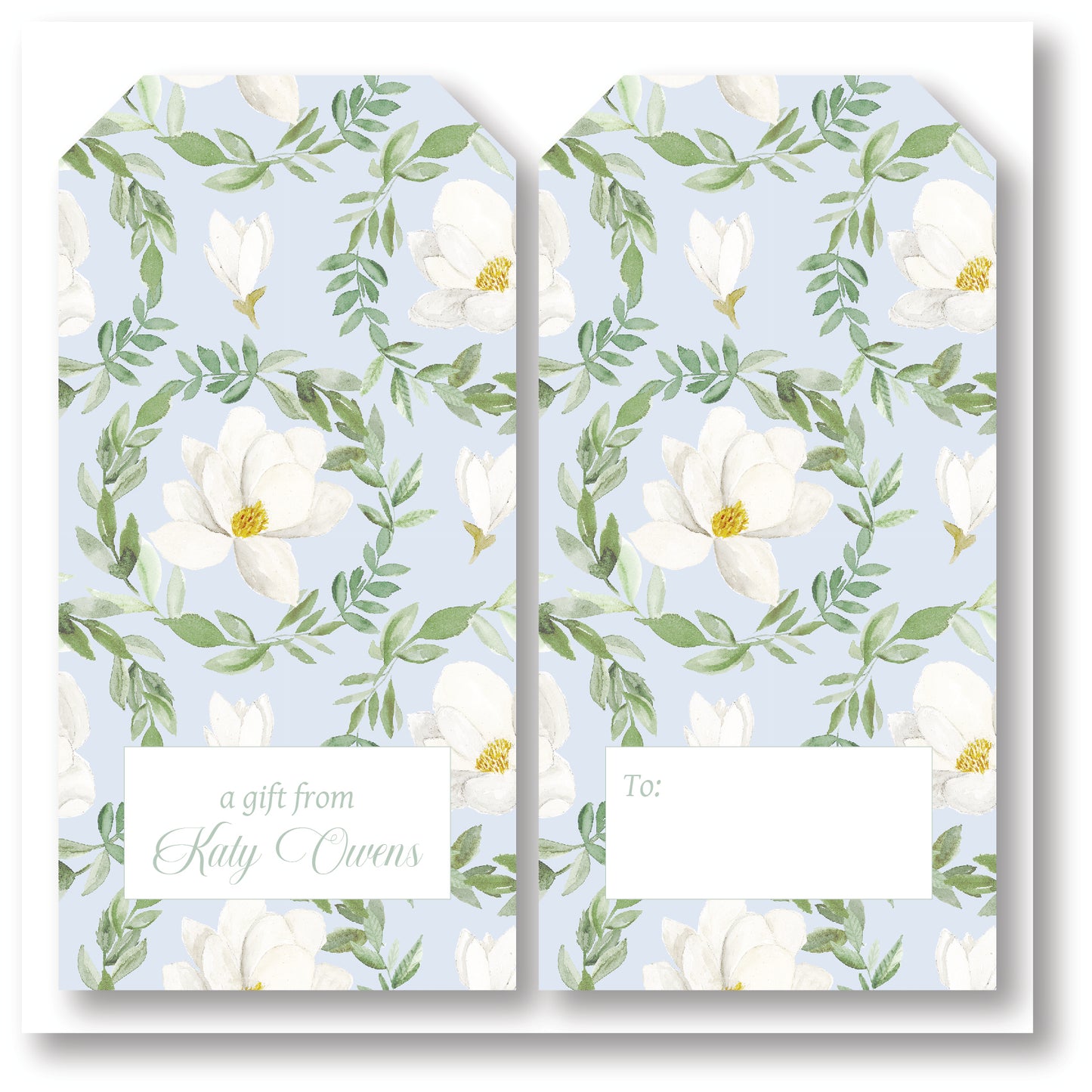 GrandMillenial Magnolia Gift Tag