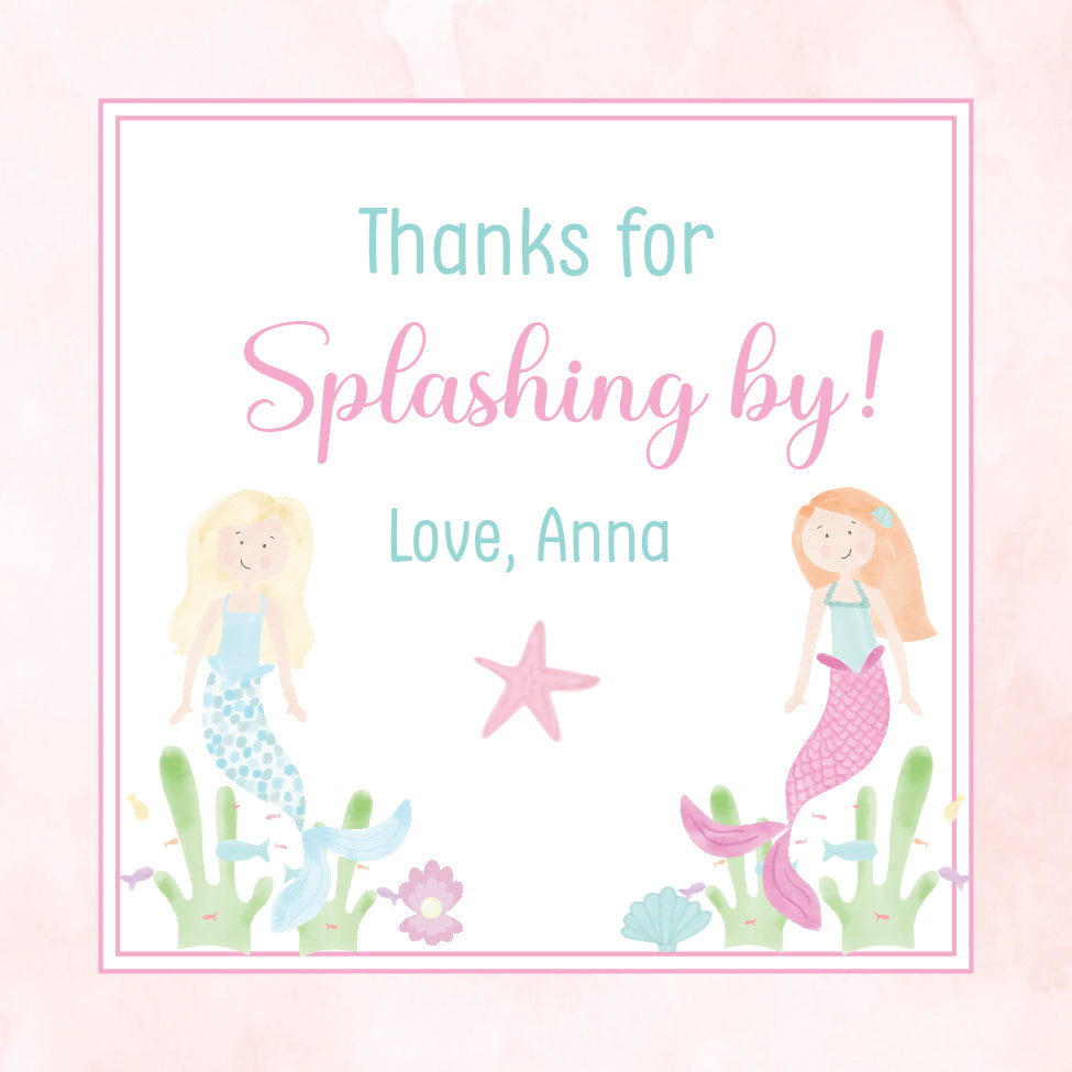 Mermaid Party Tag