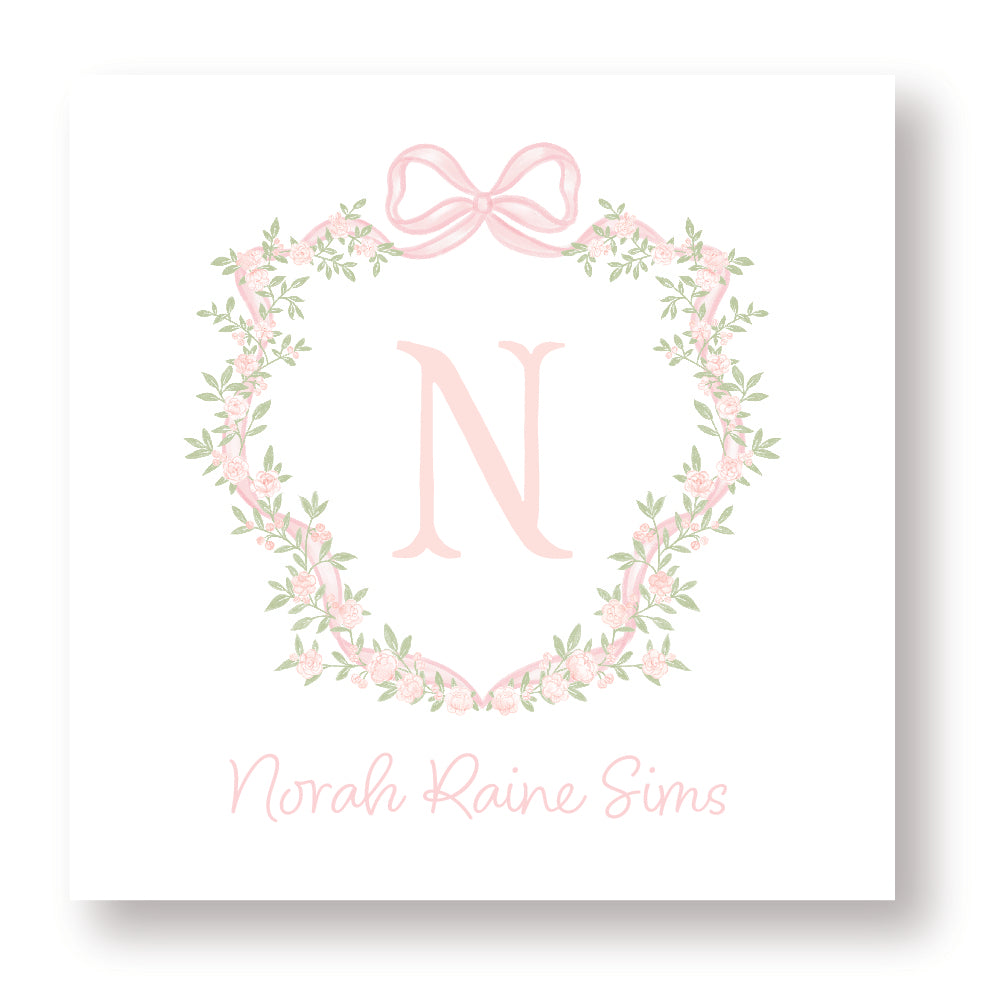 Pink Crest Bag Tag