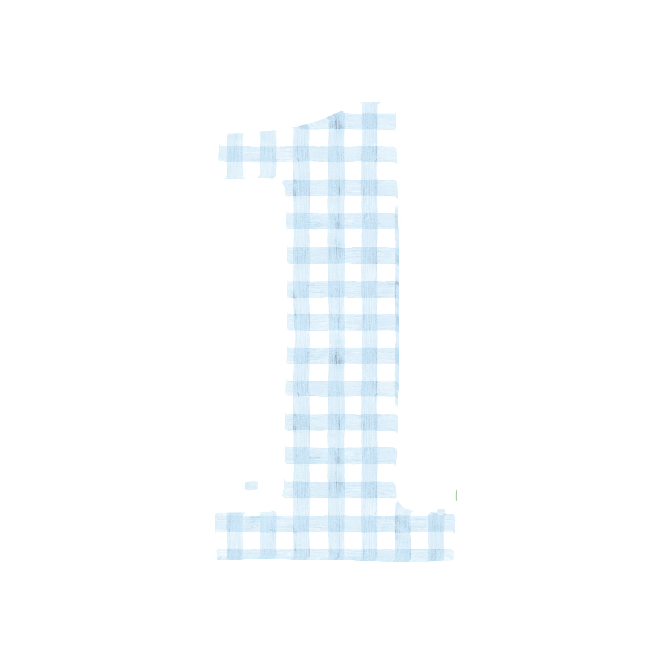 Number Gingham Cake Topper