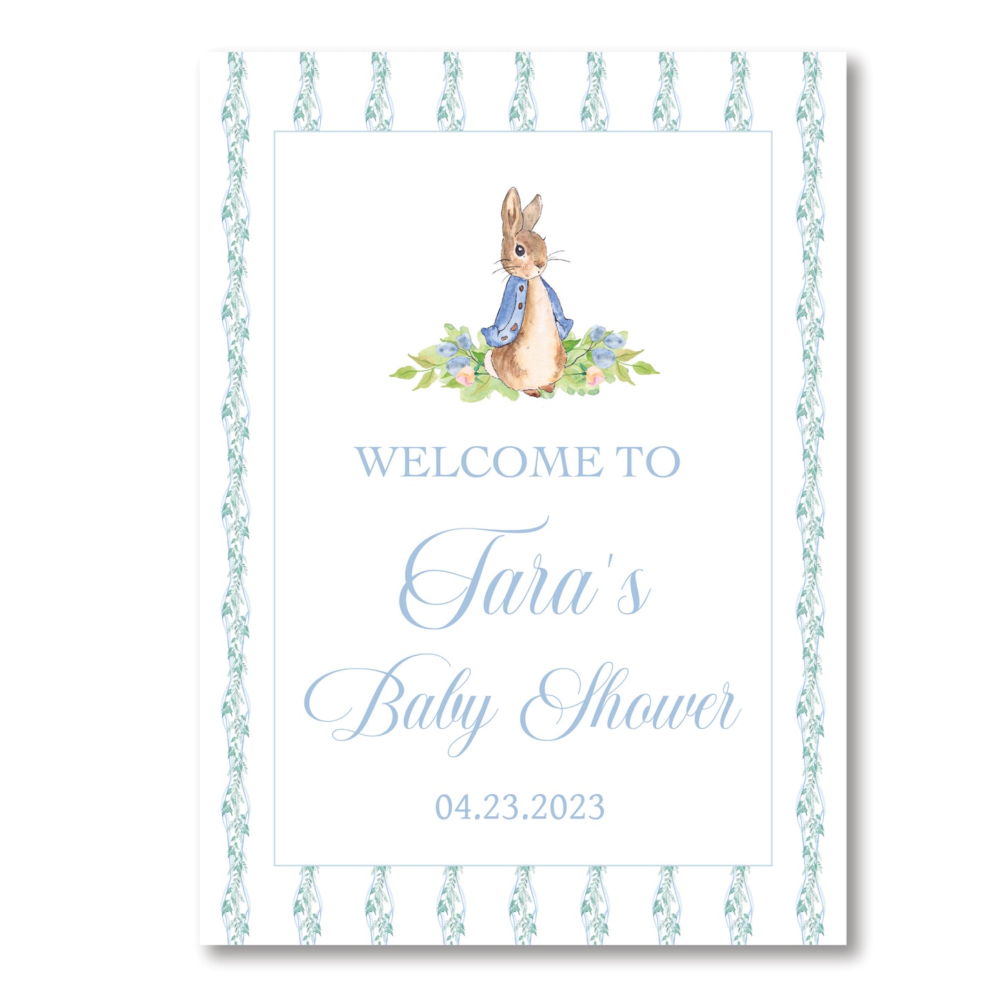 Peter Rabbit Baby Shower Sign