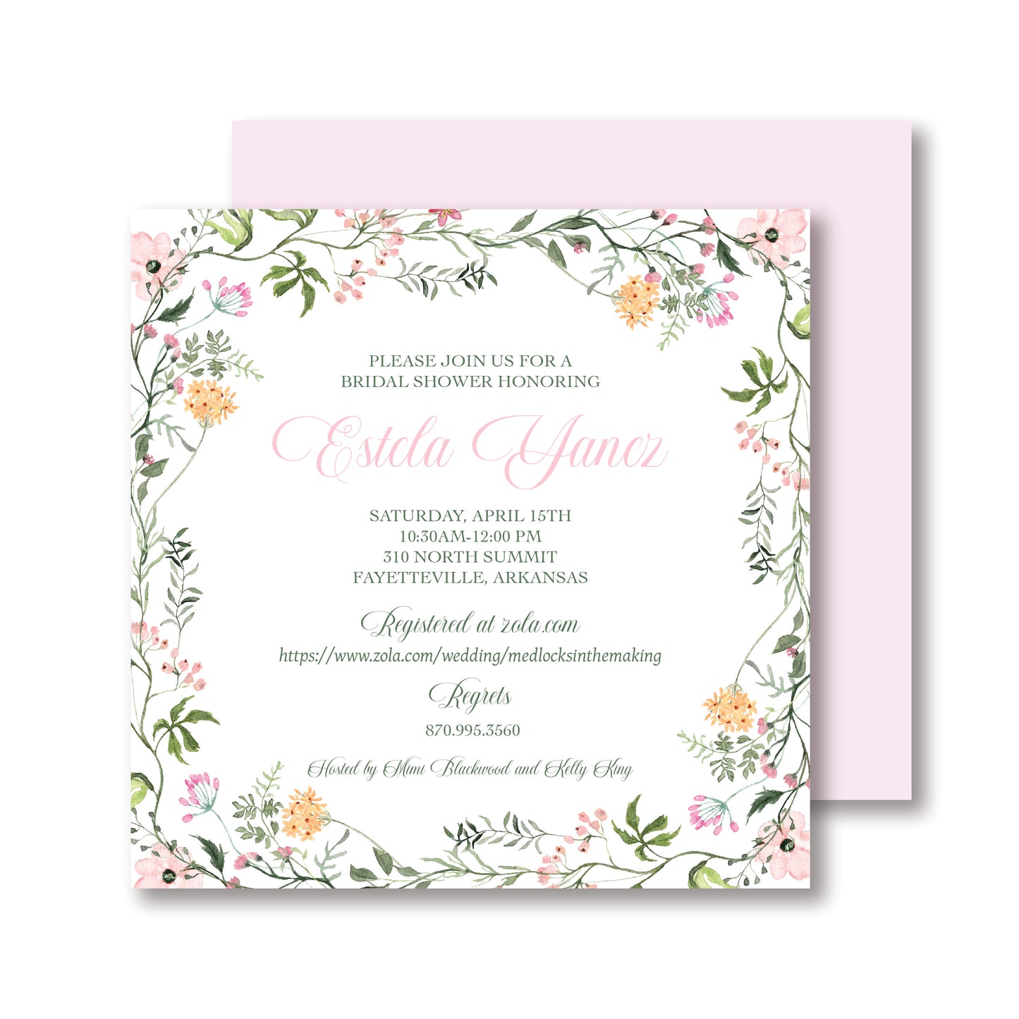 Spring Bridal Invitation