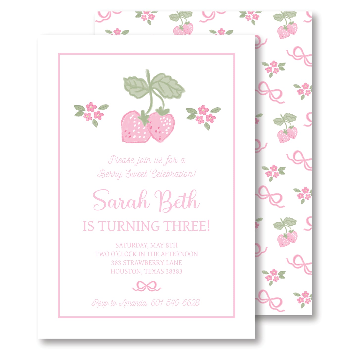Strawberry Invitation