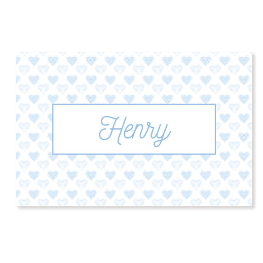 Blue Heart Valentine Placemat