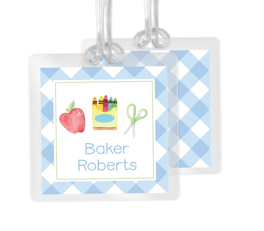 School Supplies Bag Tag