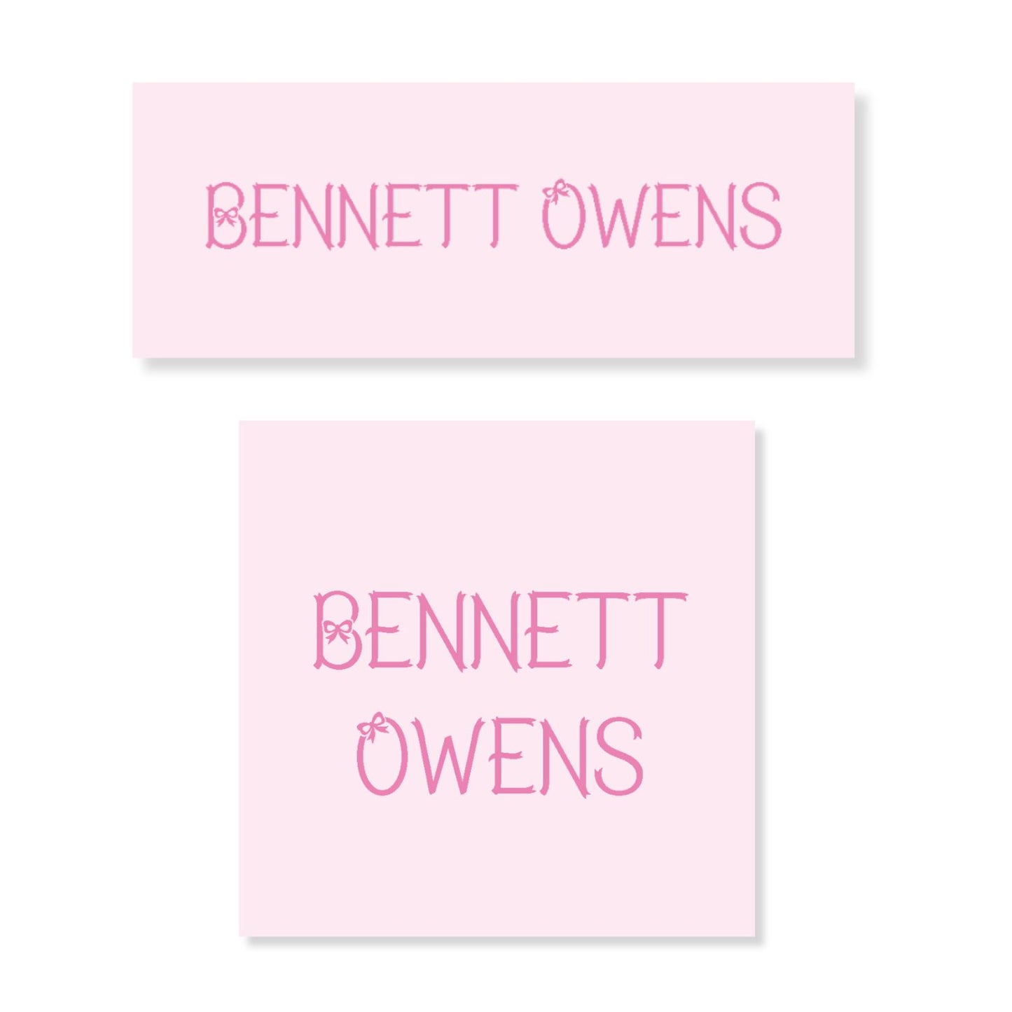 Ribbon Water Resistant Name Label Stickers