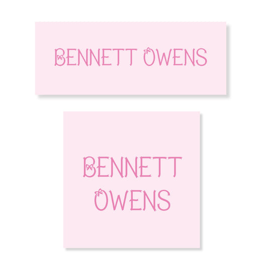 Ribbon Water Resistant Name Label Stickers
