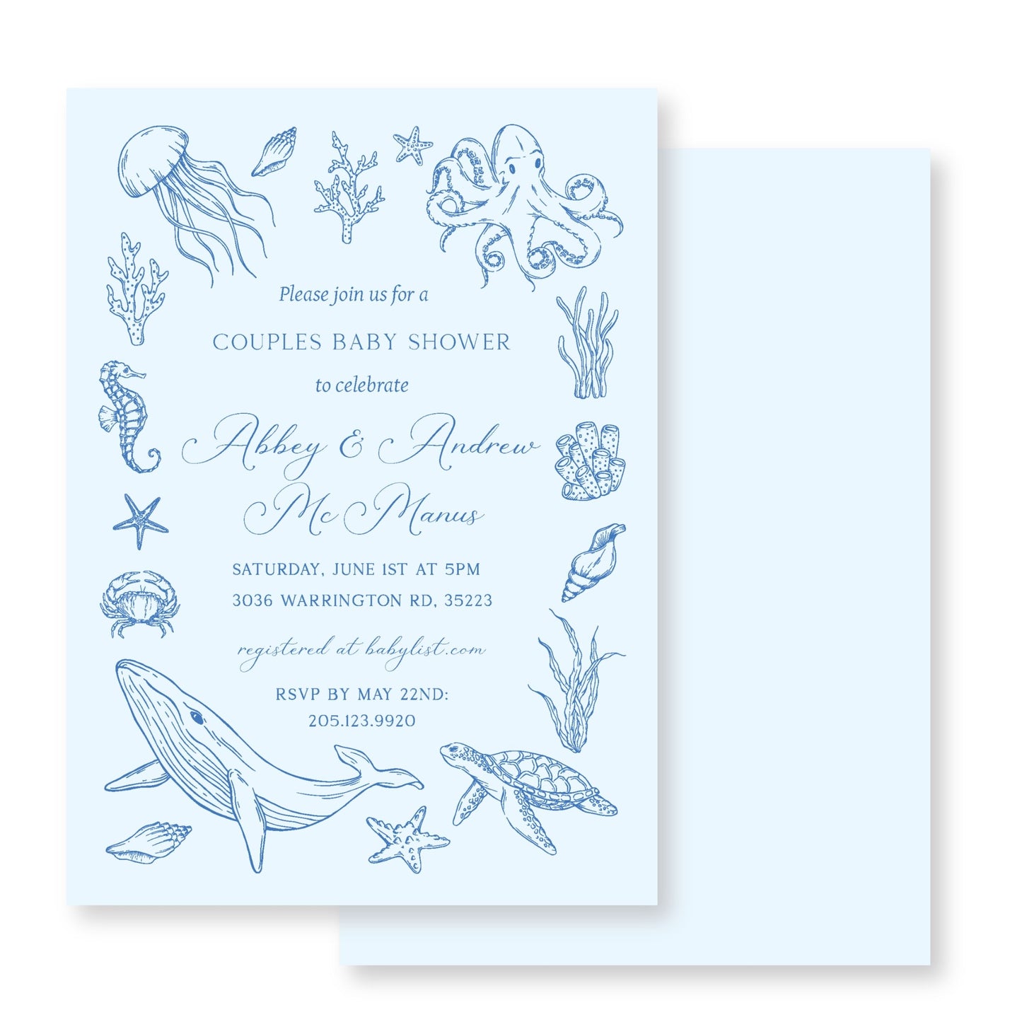 Ocean Baby Shower Invite