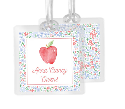 Ditsy Apple Bag Tag
