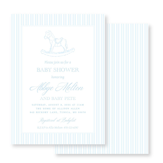 Rocking Horse Baby Shower Invitation
