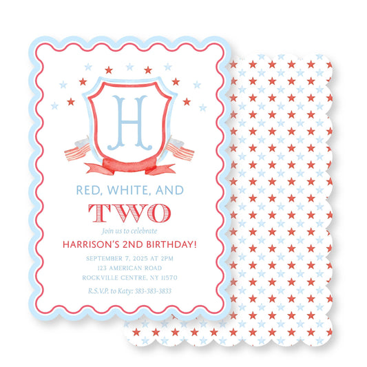 Red, White, and Two Invite