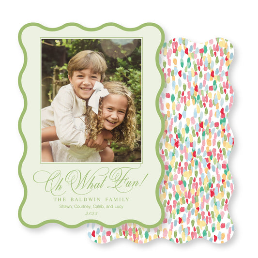 Oh What Fun Confetti Christmas Card