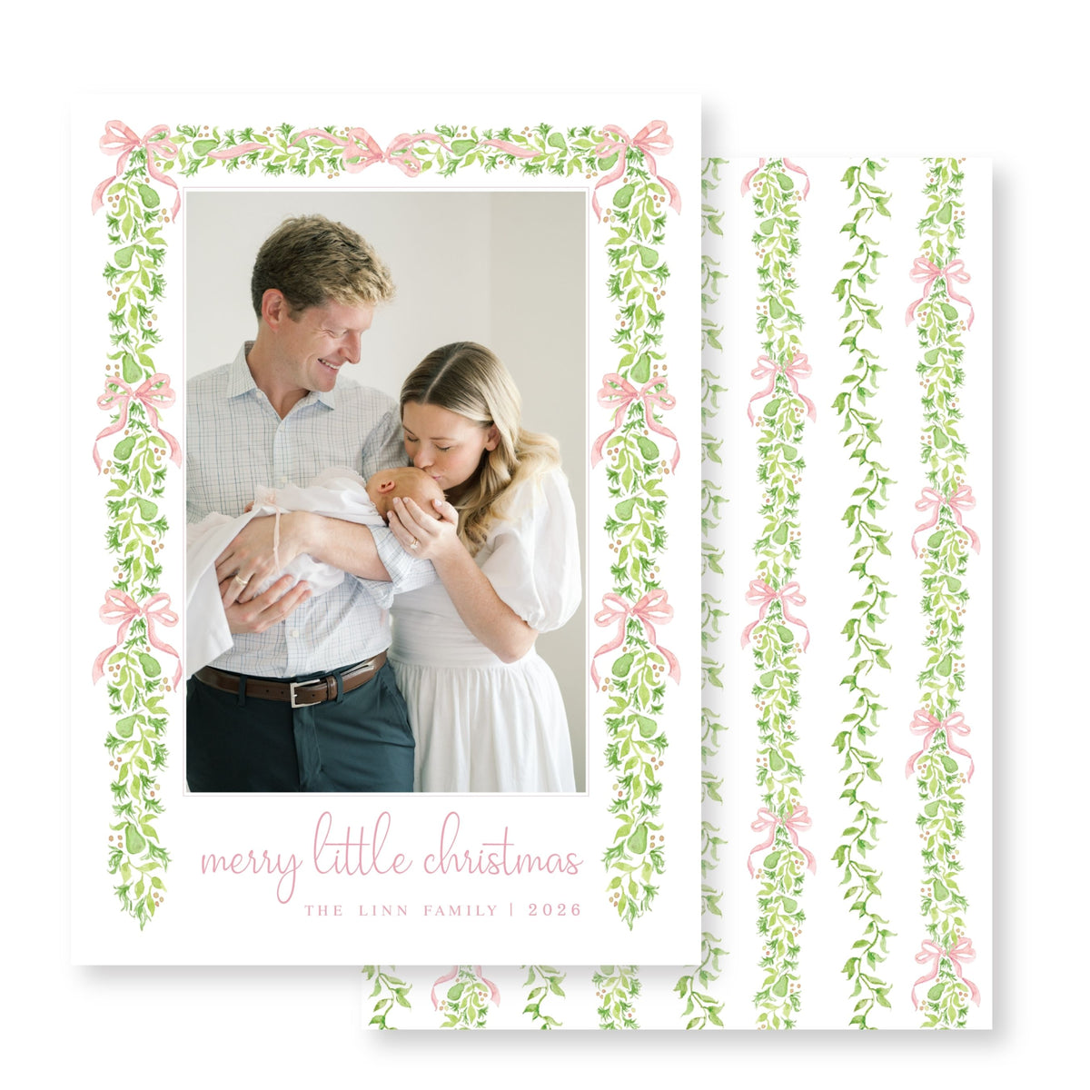 Merry Little Christmas Garland Pink