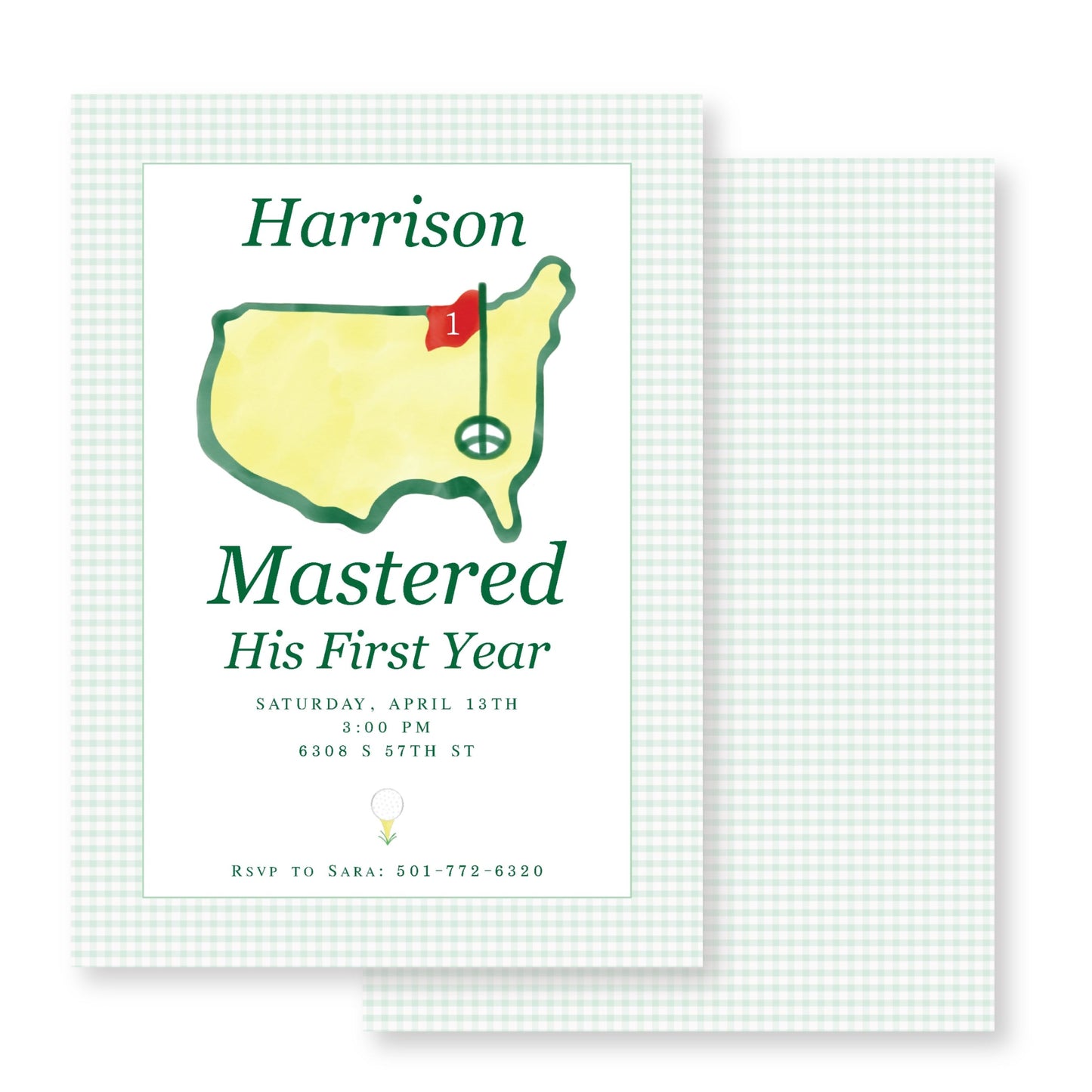 Masters/ Golf Invitation