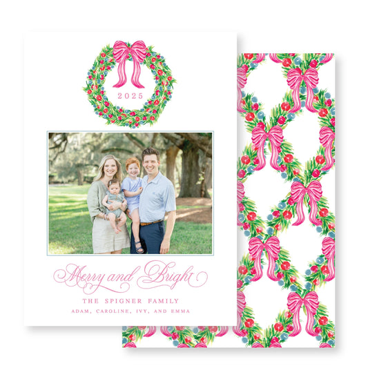 Candy Wreath Christmas Christmas Card Photo