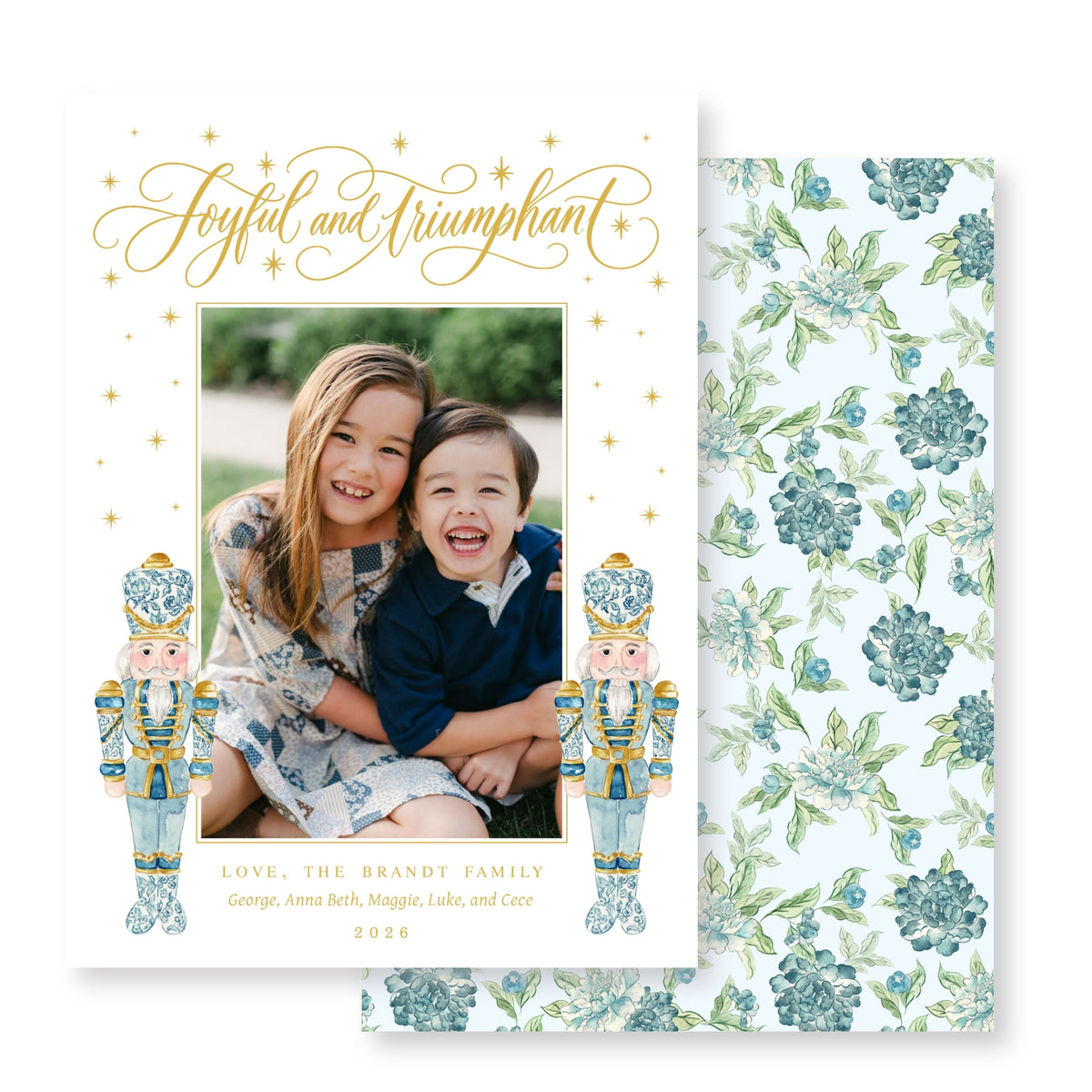 Chinoiserie Nutcracker Christmas Card