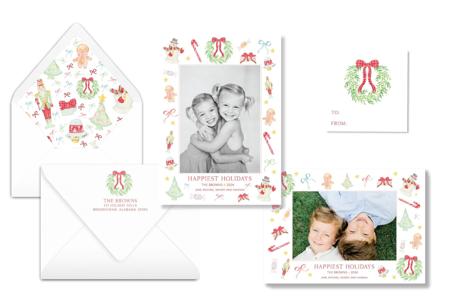 Holiday Whimsey-Horizontal Christmas Card Photo