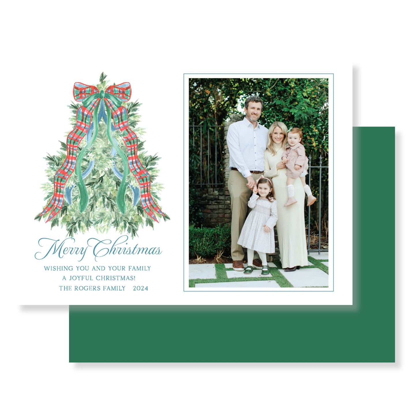Christmas Chinoisserie Tree Christmas Card Photo