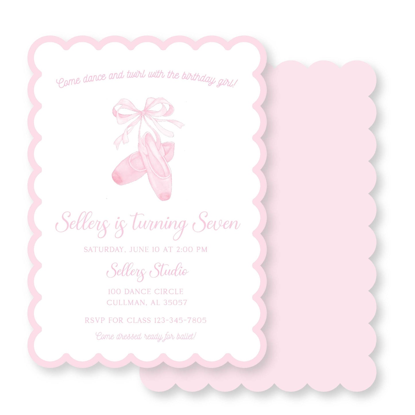 Ballet Slippers Invitation