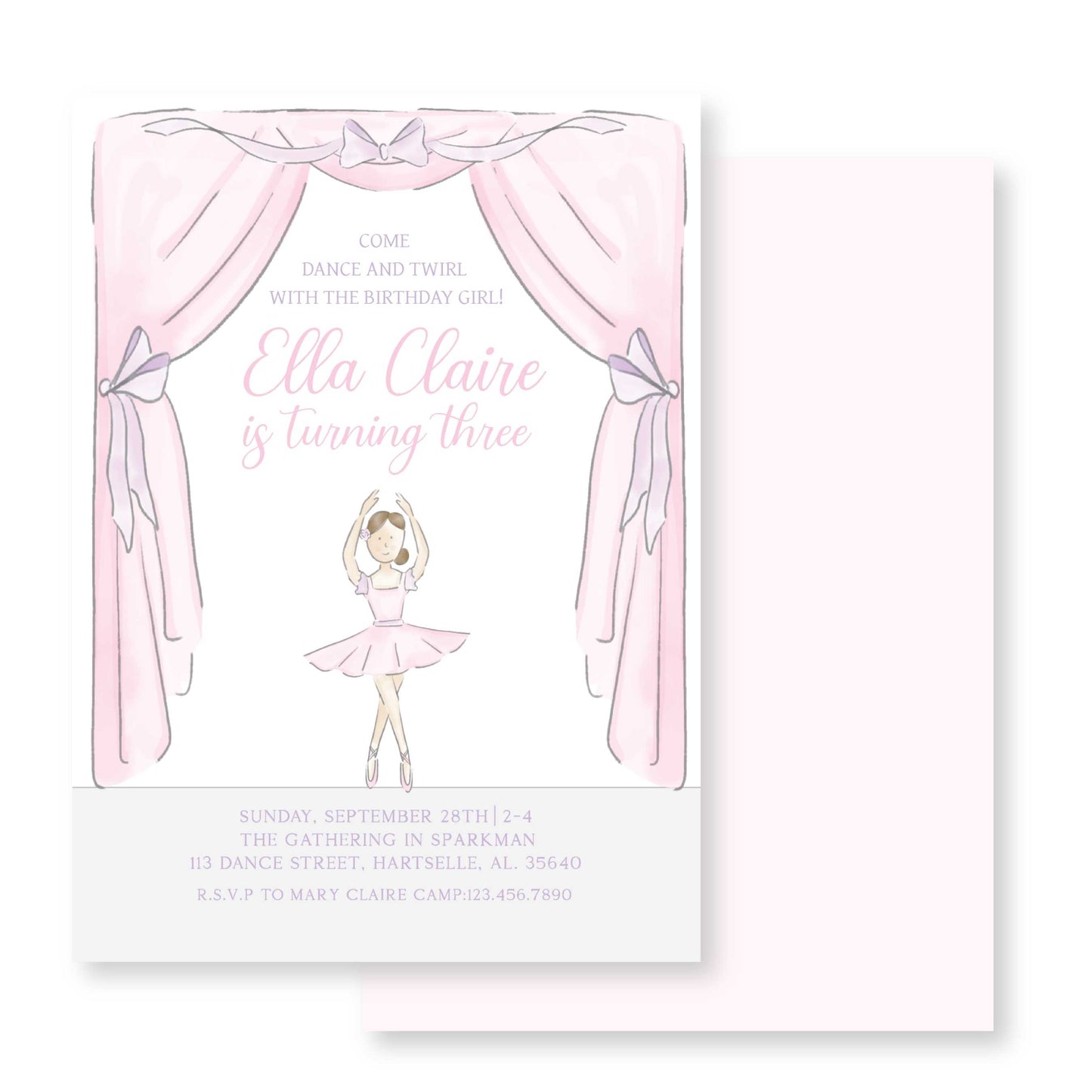 Ballet Stage Invitation