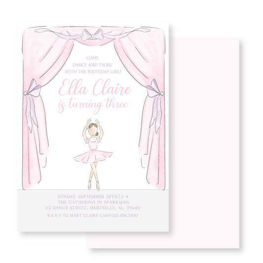 Ballet Stage Invitation
