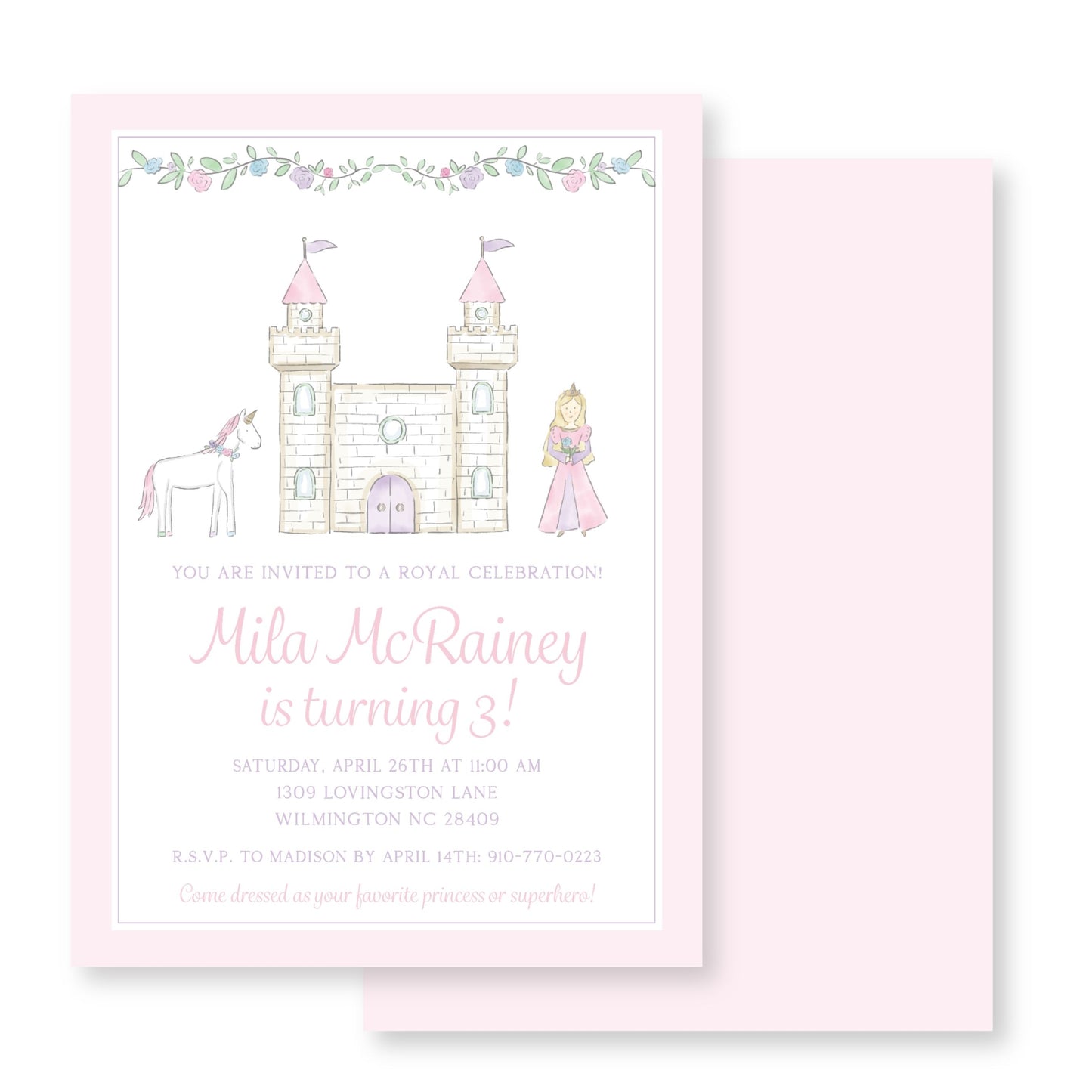 Princess Fairy Tale Invitation