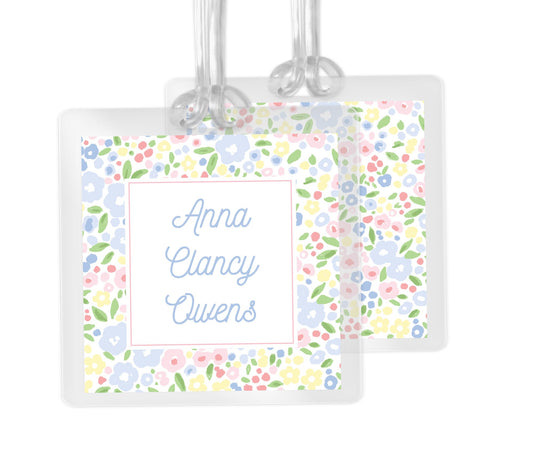 Pastel Ditsy Bag Tag