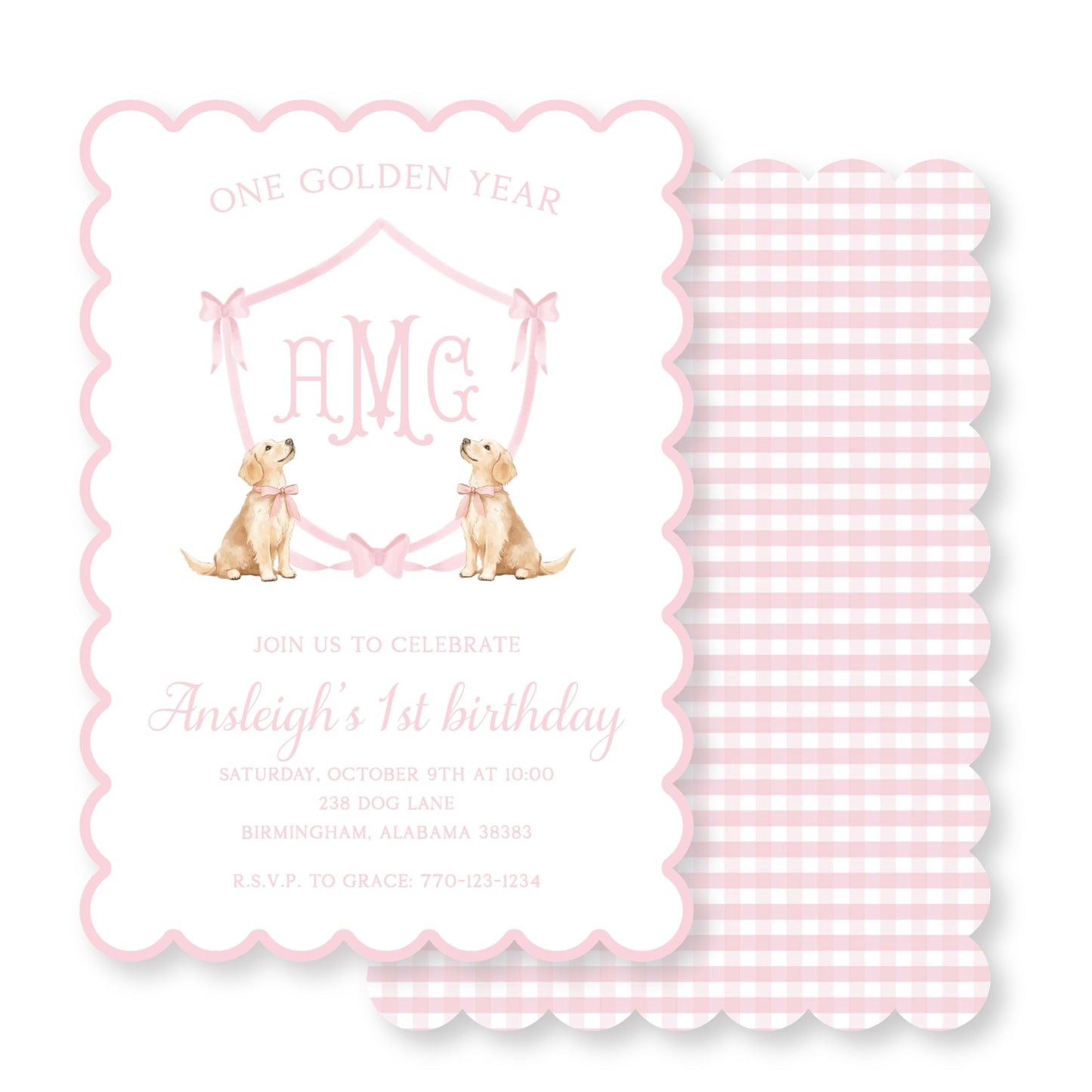 Golden Year Dog Invitation