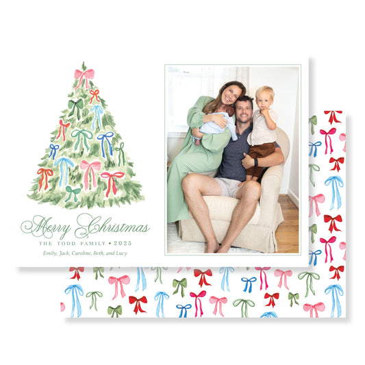 Decked in Bows (horizontal) Christmas Card Photo