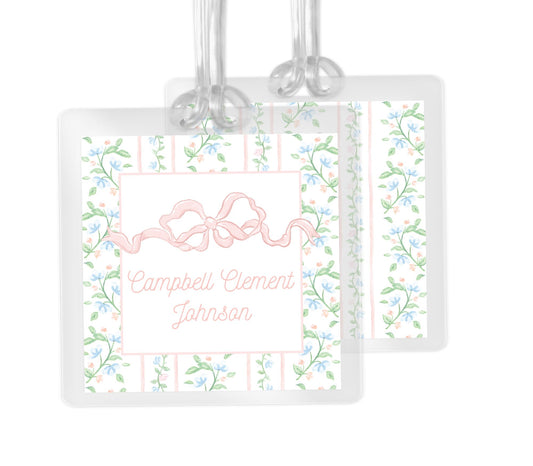 Floral Bow Bag Tag