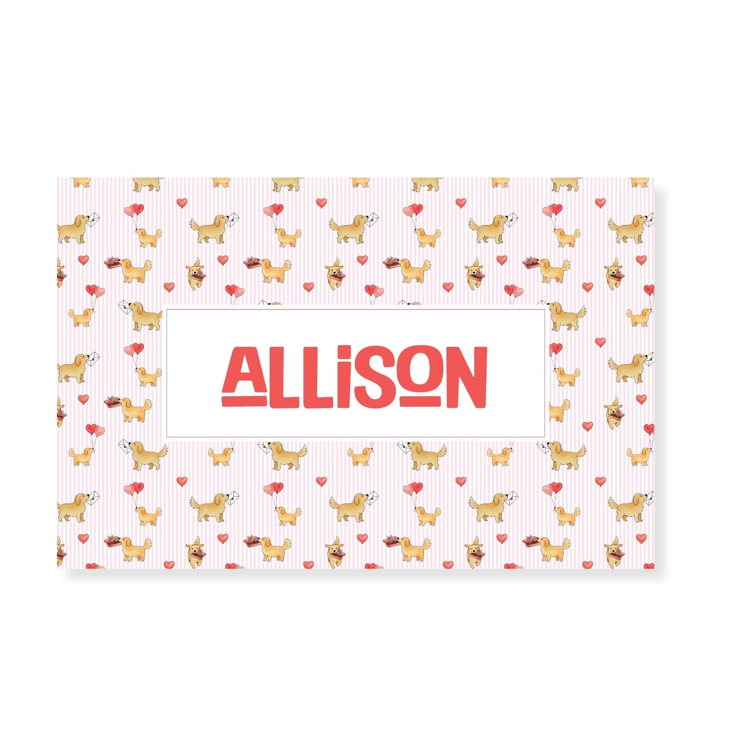 Valentine Puppy Placemats (Pink)