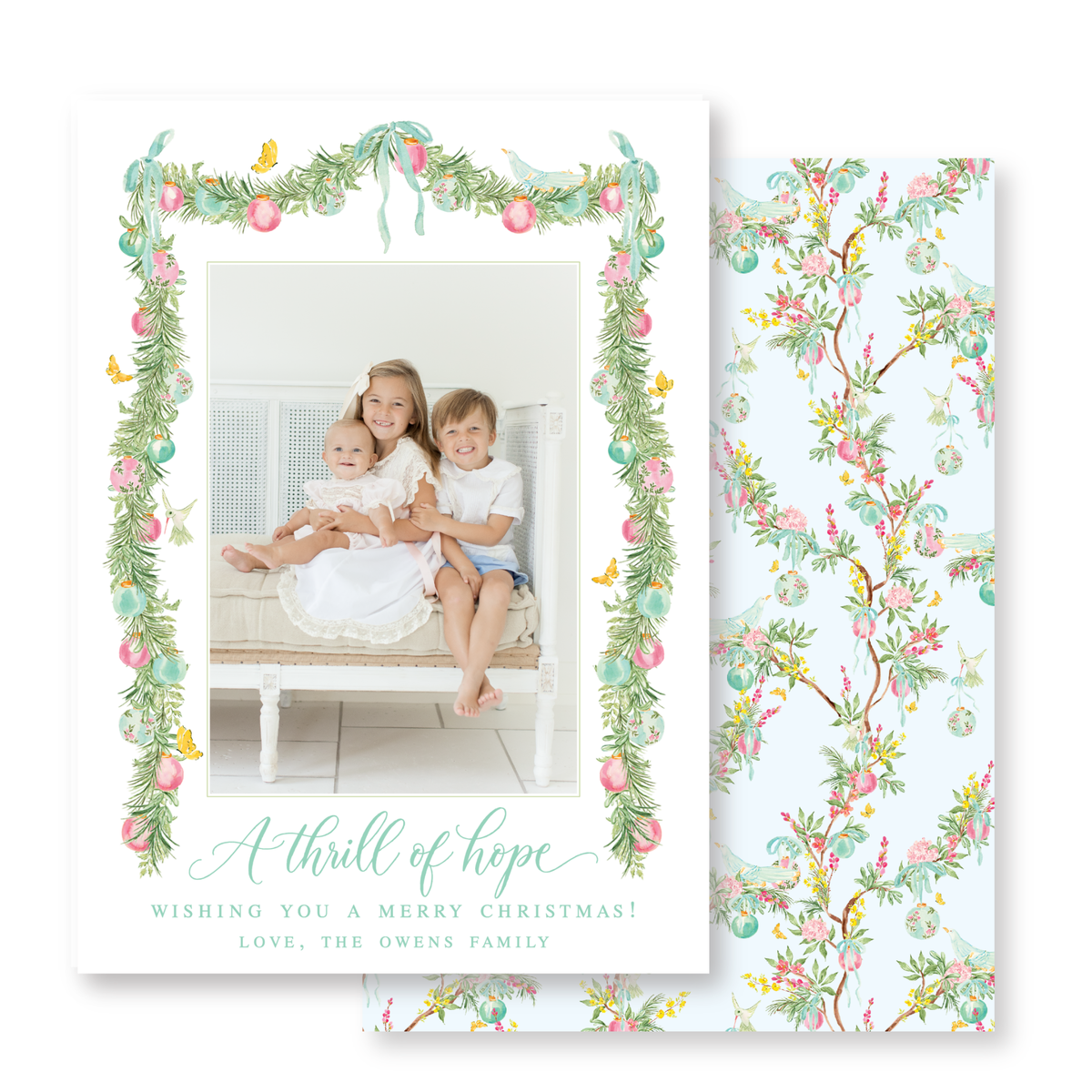 Chinoiserie Garden Christmas Card